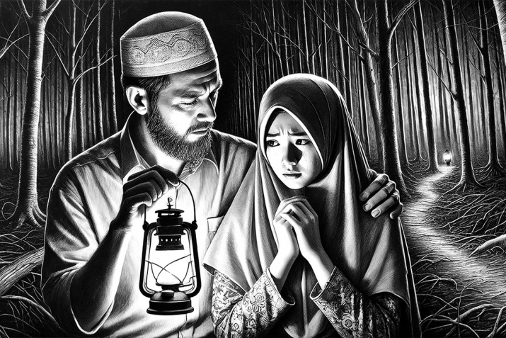 The daughter cried after her father’s words